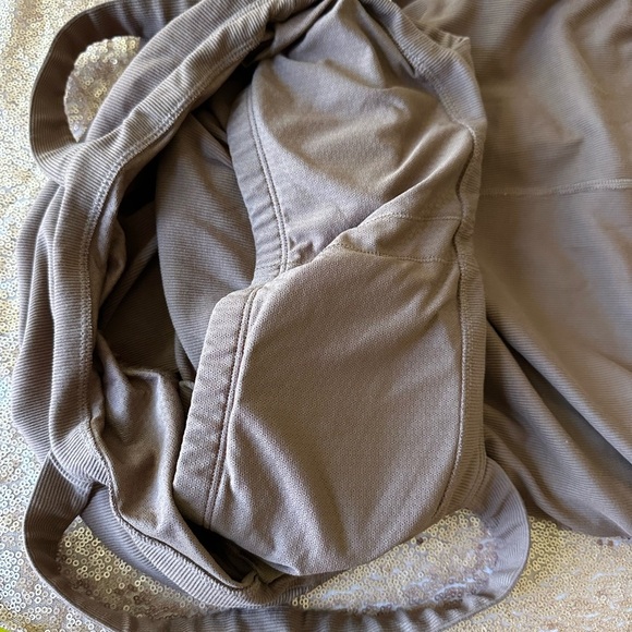 Vuori Pose Henley Jumpsuit XL Brown Stretch Moisture Wicking Ribbed Drawstring - Picture 12 of 16